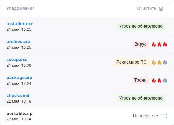 Центр уведомлений