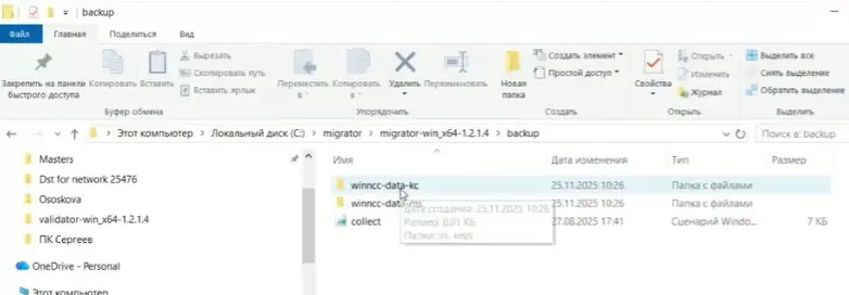 Созданные директории на локальном диске