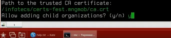 Запрос на поддержку создания дочерних организаций